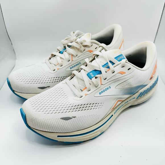 Brooks Adrenaline GTS 23 1203811B152 White Running Shoes Sneakers Women Size 11 - Picture 3 of 9